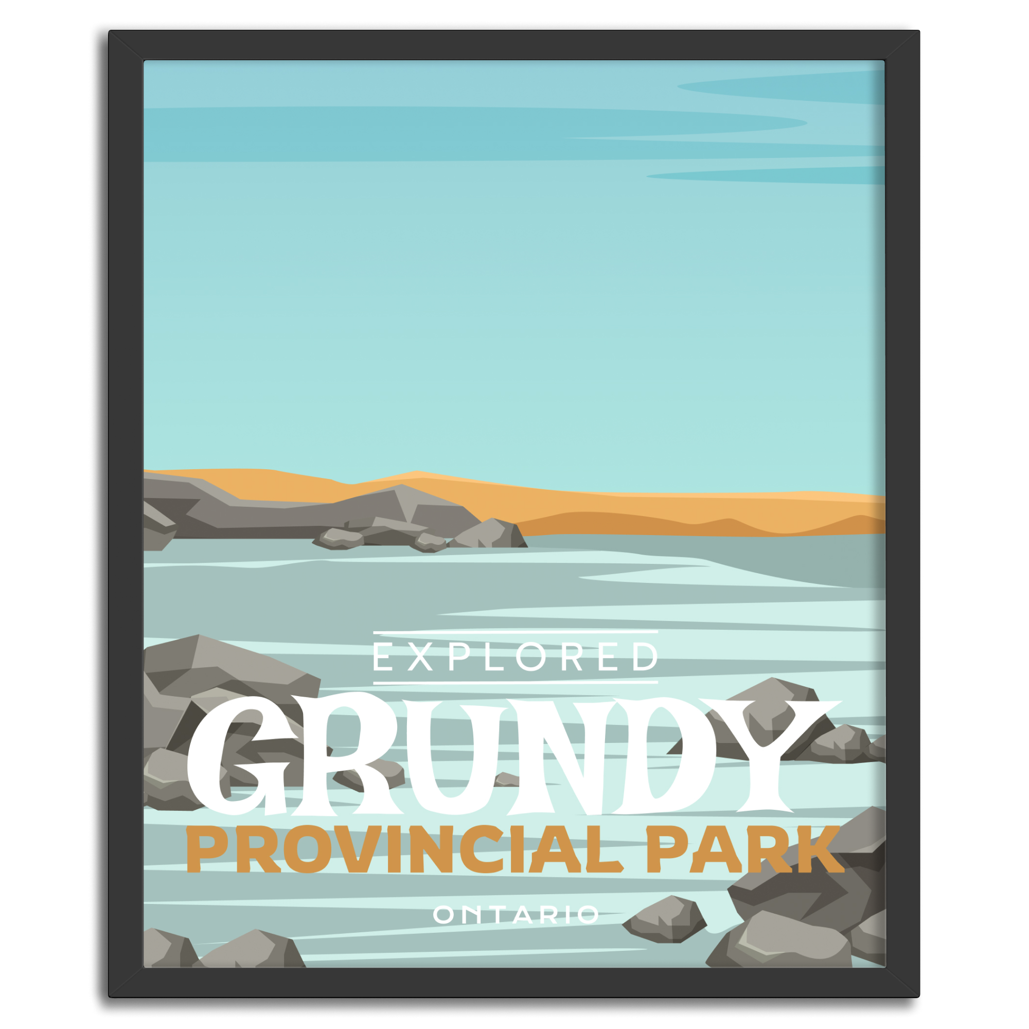Grundy Provincial Park 'Explored' Poster, Canada Parks