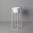 Nura White Raised Metal Pot Planter 2.5’