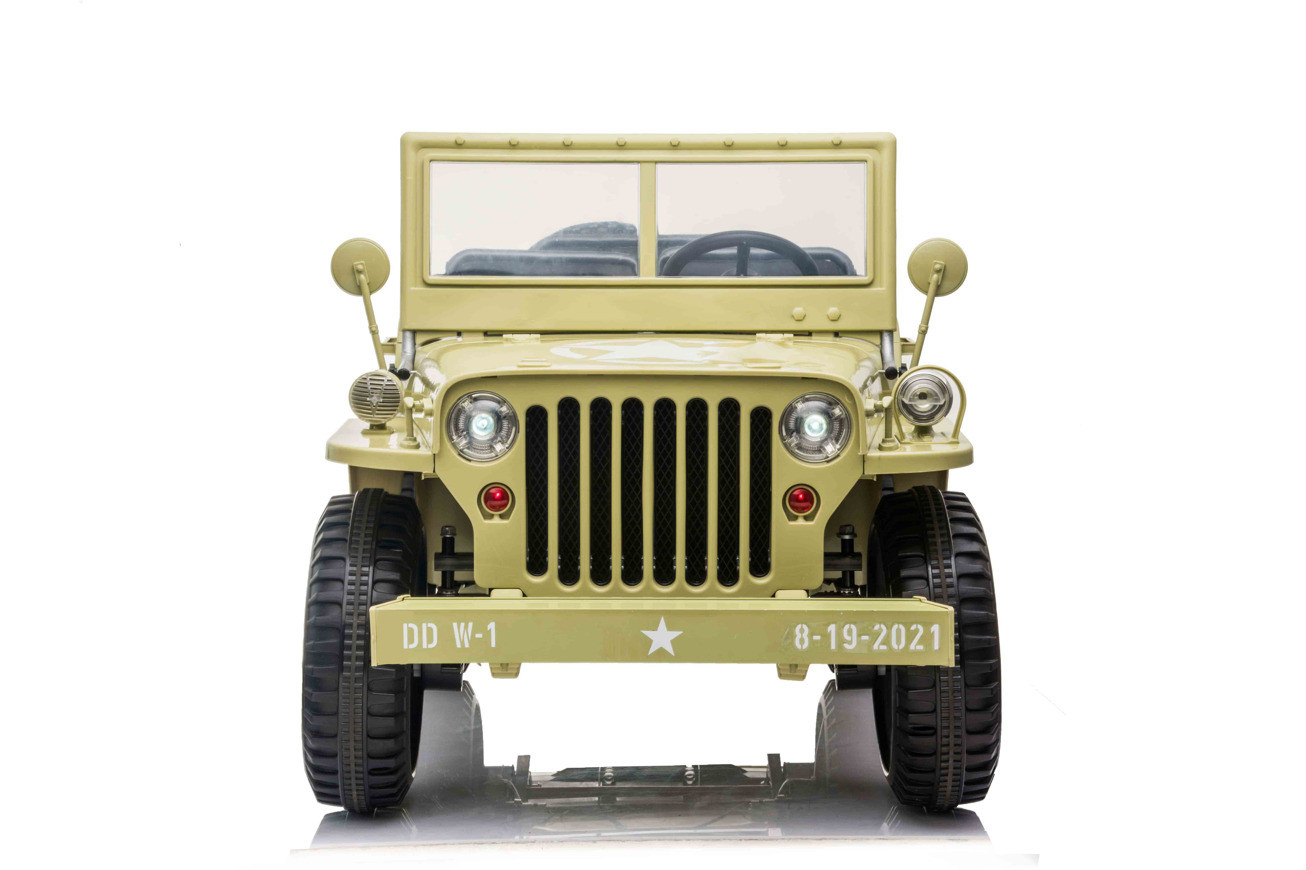 24V Army Jeep 3 Seater DELUXE Kids Ride On Car with Remote Control