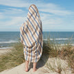Raita Hooded Towel - Caramel / Ice Blue