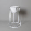 Fazel White Raised Metal Pot Planter 2’