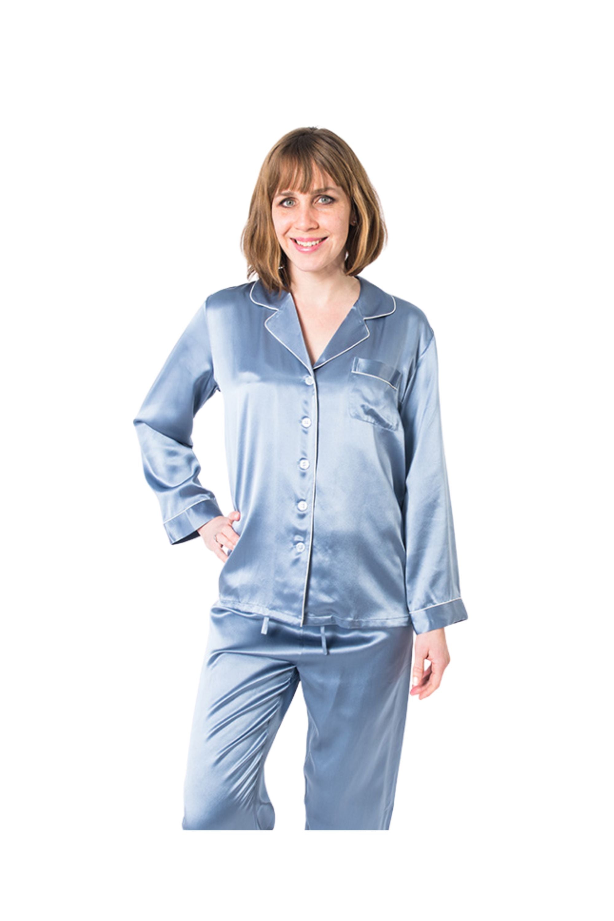 Women's  Mulberry Silk Pajama Set Twilight