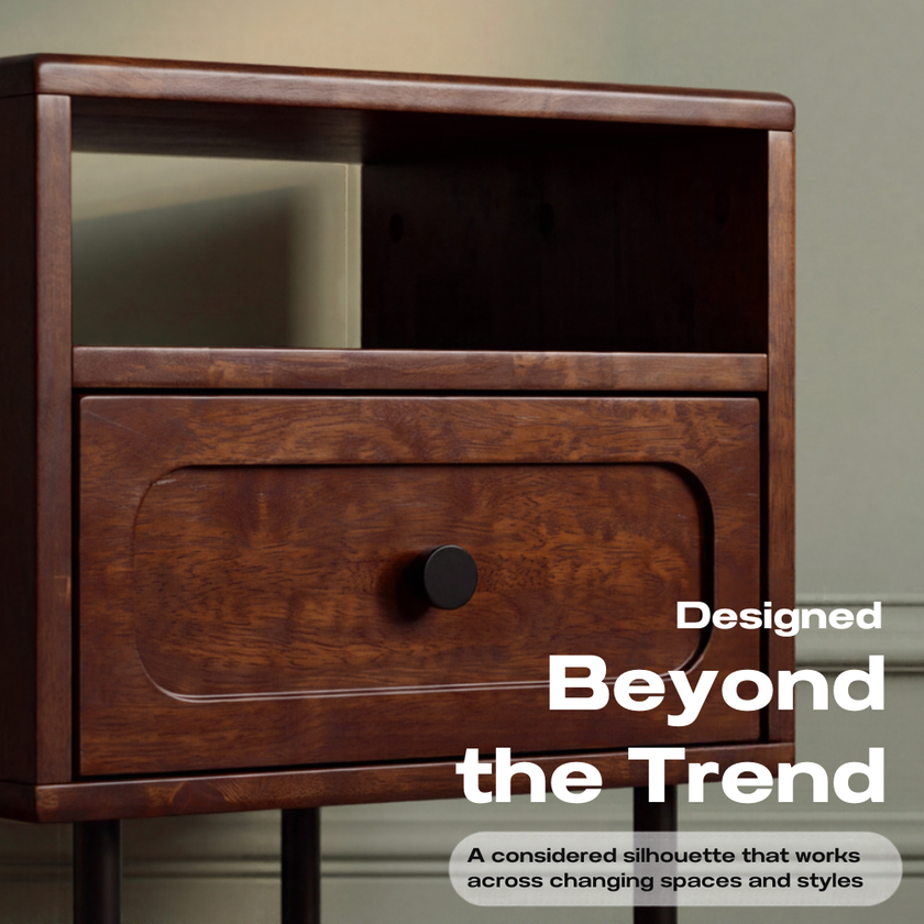 Savana Single Drawer Solid Wood Nightstand