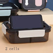 Portable Kids Bento Plastic Lunch Box with Cutleries