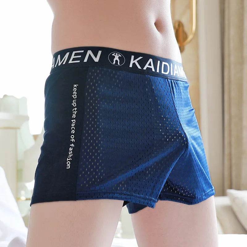 Men's Ice Silk Mesh Breathable KAIDIAMEN Boxers underwear