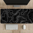 Abstract Line Pattern Large Mouse Pad – Non-Slip Rubber Base, 6 Styles