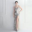 Colorful Sequin Sling Split Sheath Long Dinner Party Dress