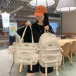 2pcs Large Capacity School College Girls Backpack Shoulder Bag