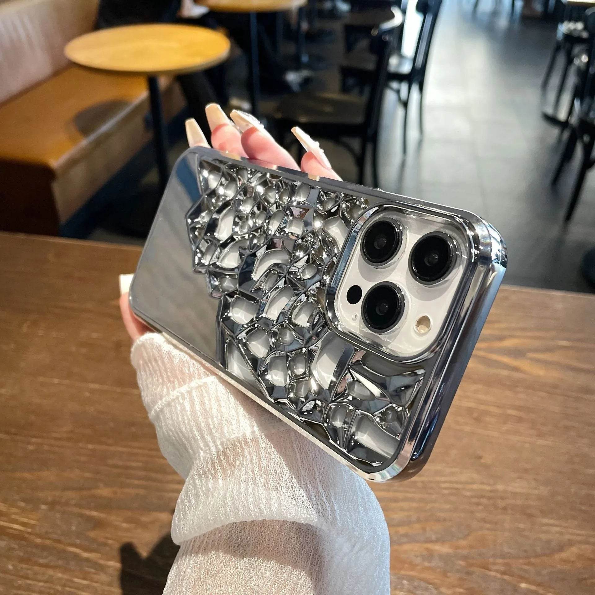 Electroplating Hollow Cooling Mirror iphone Case