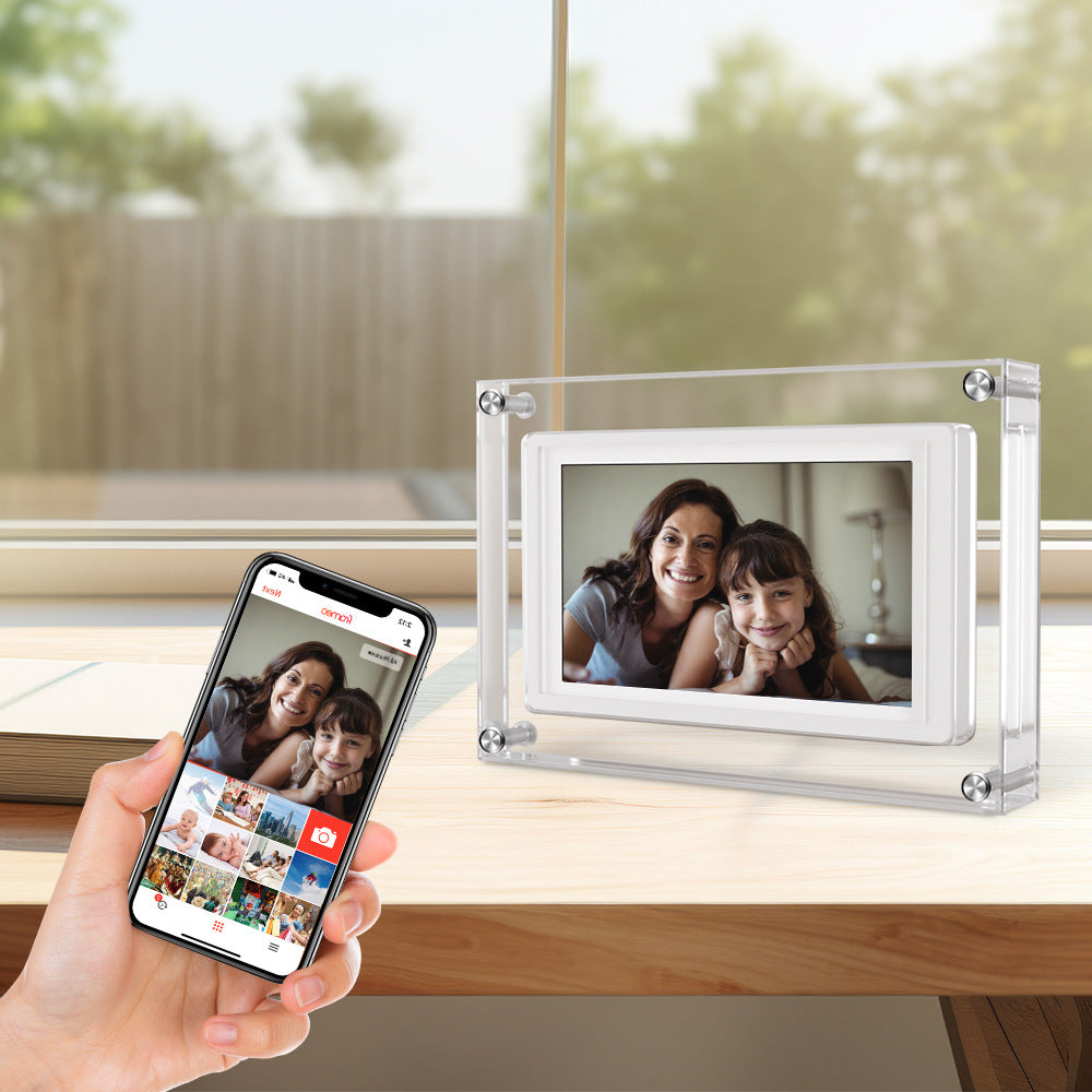 WiFi Acrylic Digital Photo Frame – App-Controlled Smart Display (5
