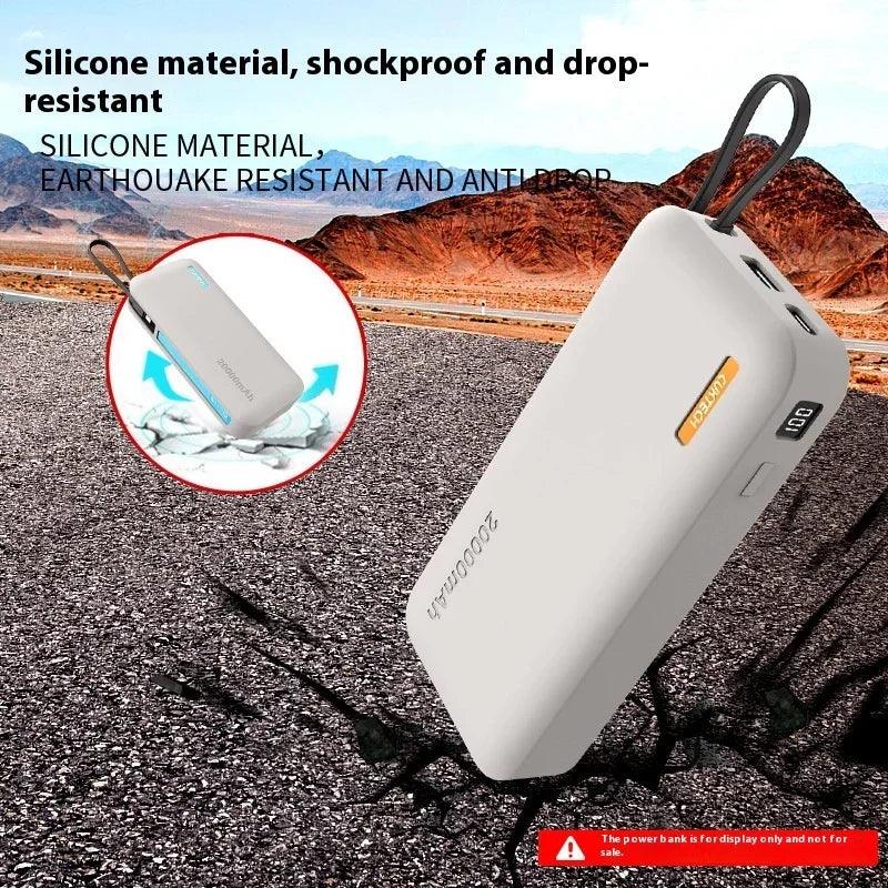 Electric Energy Block 20000 MA Silicone Protective Cover Power Bank