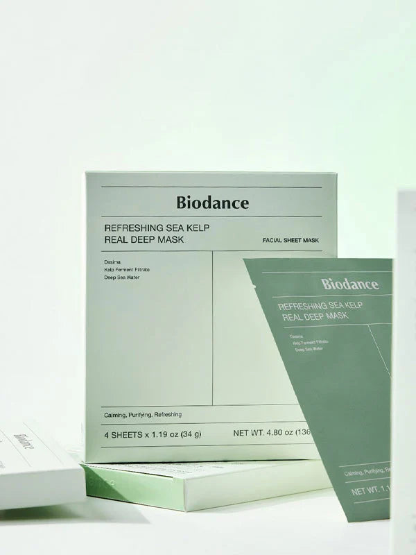 Biodance Refreshing Sea Kelp Real Deep Mask 34g - 1 BOX 4 PCS