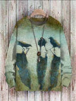 Men's Waffle Crew Neck Sweatshirt Pullover top Unisex