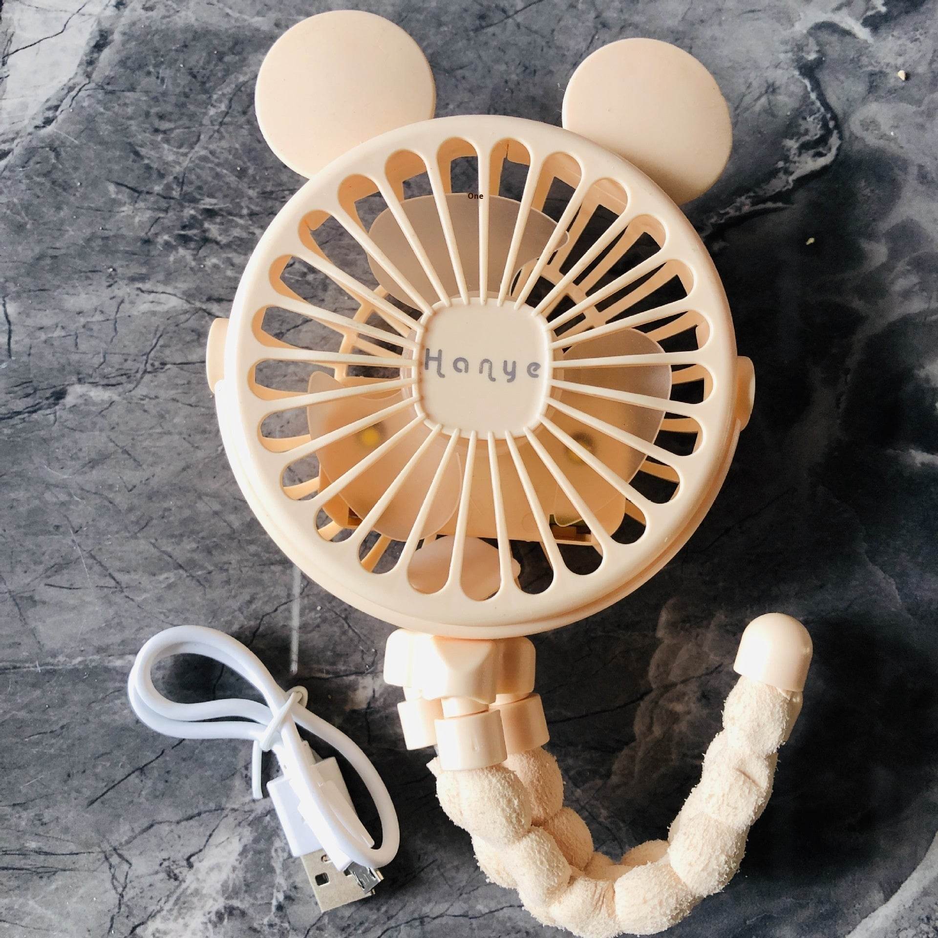 USB Powered summer heat Handheld fan with stand and Night light