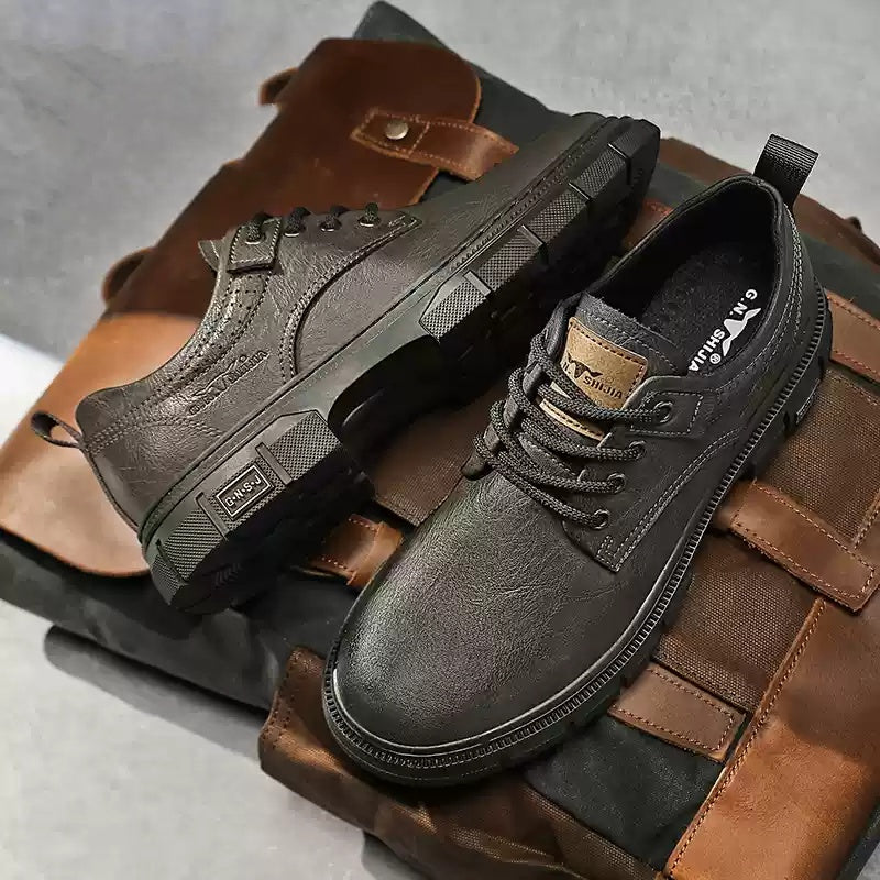 Men's Business Casual Lace-Up Leather Shoes – Spring Autumn | Canada & USA