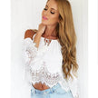 Summer Halter neck crop Lace blouse tank top