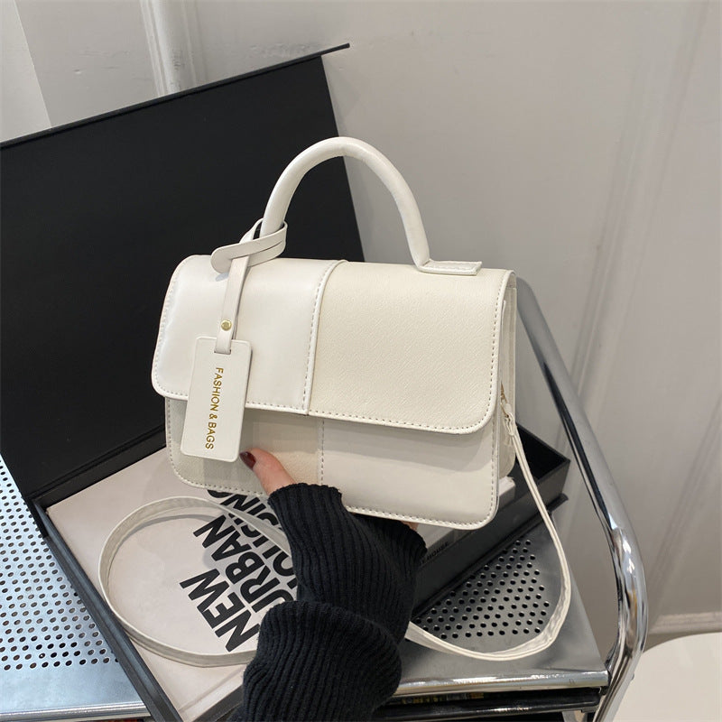 Textured Patchwork Tote Bag – PU Leather Shoulder Bag for Women | 4 Colors