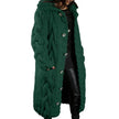 Chunky Long Knitted Hoodie winter Long Cardigan  sweater Jacket women