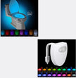Motion-Sensor Toilet Night Light – 8 & 16 Colour LED, Battery Powered