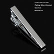 Men's Silver Electroplated Tie Clip – 25 Line Pattern Styles, 5cm Flat Head Business Tie Bar | Canada & USA