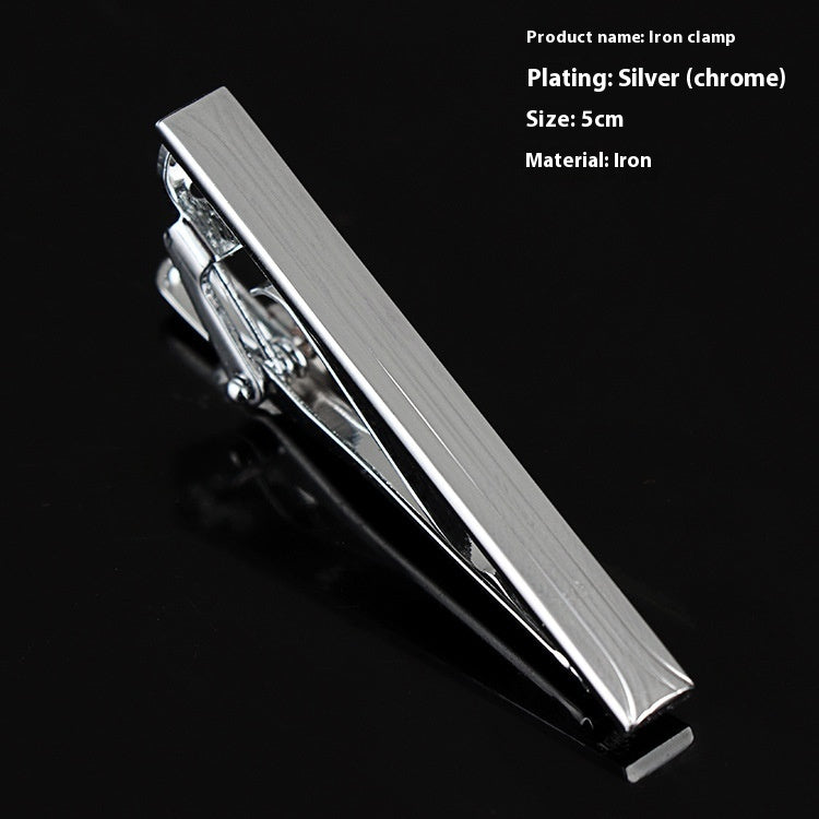 Men's Silver Electroplated Tie Clip – 25 Line Pattern Styles, 5cm Flat Head Business Tie Bar | Canada & USA