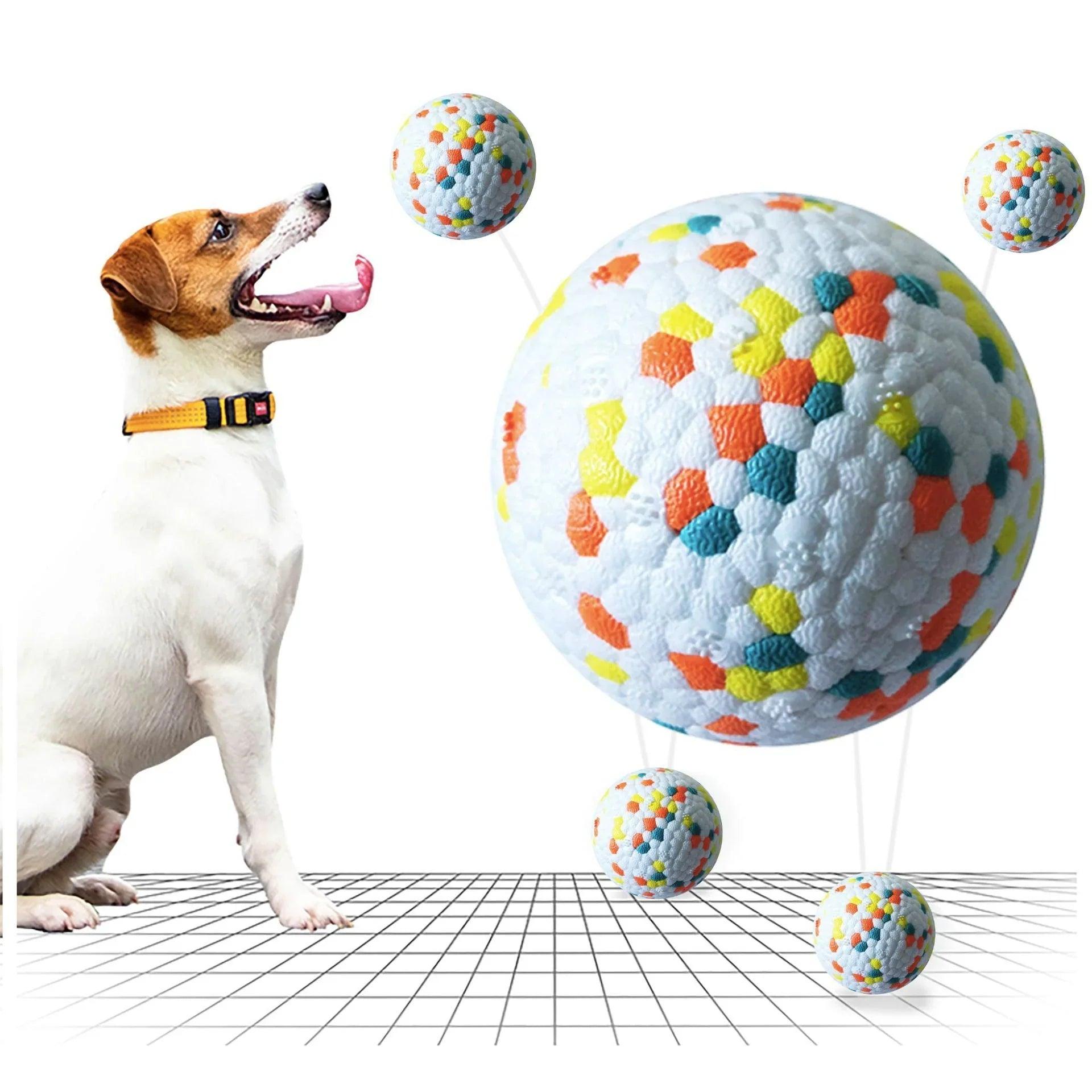 Dog Molar Chew Ball Interactive Pet Toy – Bite Resistant TPU Ball for Dogs (Orange, Green, Rugby)