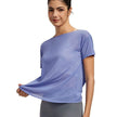 Draping Flab Hiding Yoga Clothes Blouse Sexy Beauty Back Mesh Workout Top