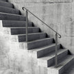 Handrails For Outdoor Steps, Fit 3-5 Steps Outdoor Stair Railing, Wrought Iron Handrail, Flexible Front Porch Hand Rail, Black Transitional Hand Railings For Concrete Steps Or Wooden Stairs