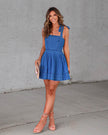 Fashion Personalized Sling Denim Women's mini Dress