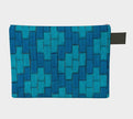 Zippered Cotton Canvas Carry all | Blue Bricks