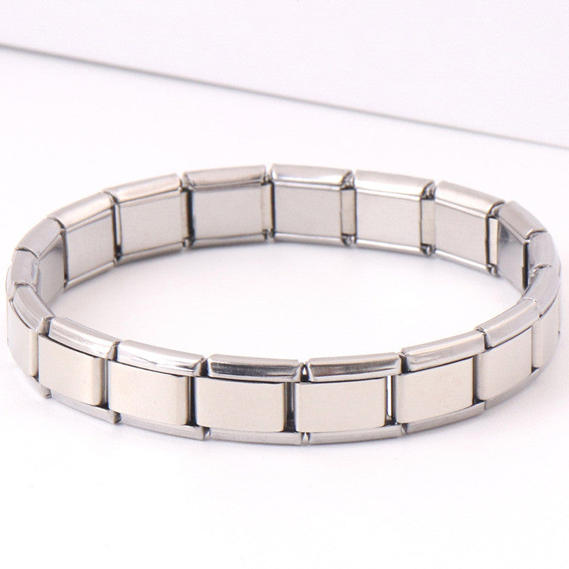 Fashion Personalized Stainless Steel Bracelet – Removable Electroplated Unisex Jewelry