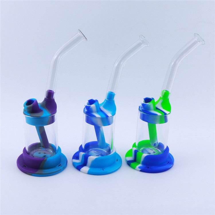 Long Mouth Glass Hookah Food Grade Silicone