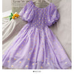 Women Dresses Summer V Neck Floral Print Boho Beach vacation Mini Dress