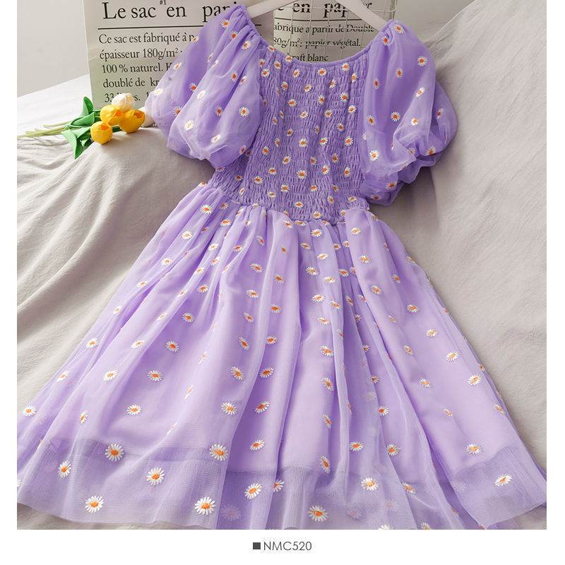 Women Dresses Summer V Neck Floral Print Boho Beach vacation Mini Dress