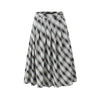 American Retro Low Waist Navel Plaid Pleated Long Skirt Women