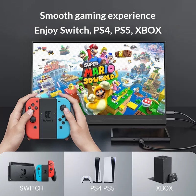 15.6-Inch 1080P Portable Monitor – IPS FHD, HDMI & Type-C, 60Hz