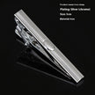 Men's Silver Electroplated Tie Clip – 25 Line Pattern Styles, 5cm Flat Head Business Tie Bar | Canada & USA