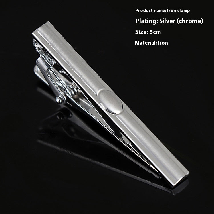 Men's Silver Electroplated Tie Clip – 25 Line Pattern Styles, 5cm Flat Head Business Tie Bar | Canada & USA