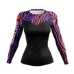 Printed Slim Fit Long Sleeve Workout Tops for Women