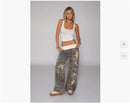 Women's Baggy Straight Leg Trousers with Pockets