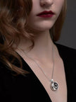 Sun & Moon Couple Necklace Set – Vibration Agate Pendant with Intelligent Induction | Love Gift