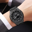 Men's Multifunction Dual Display Business Watch Quartz 50M Waterproof