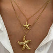 Women's necklace - Stainless Steel Starfish Conch Necklace