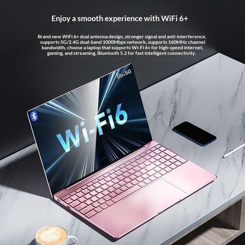 156-Inch 14th Gen Core Ultra-Thin Laptop – Silver, Black, Pink, Blue