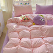 Class A Washed Cotton Four-piece Set Pure Color Duvet Cover Sheets