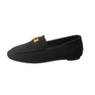 Fashion Women British Loafers Square Toe Gommino