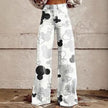 Women's 3D Printed Bootcut Flared Pants – Graphic Print Wide Leg Casual Trousers