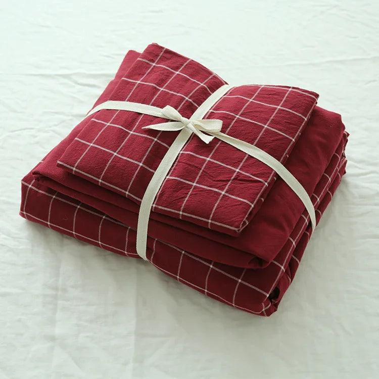 Washed Cotton Four-piece Duvet Cover Bedding Set