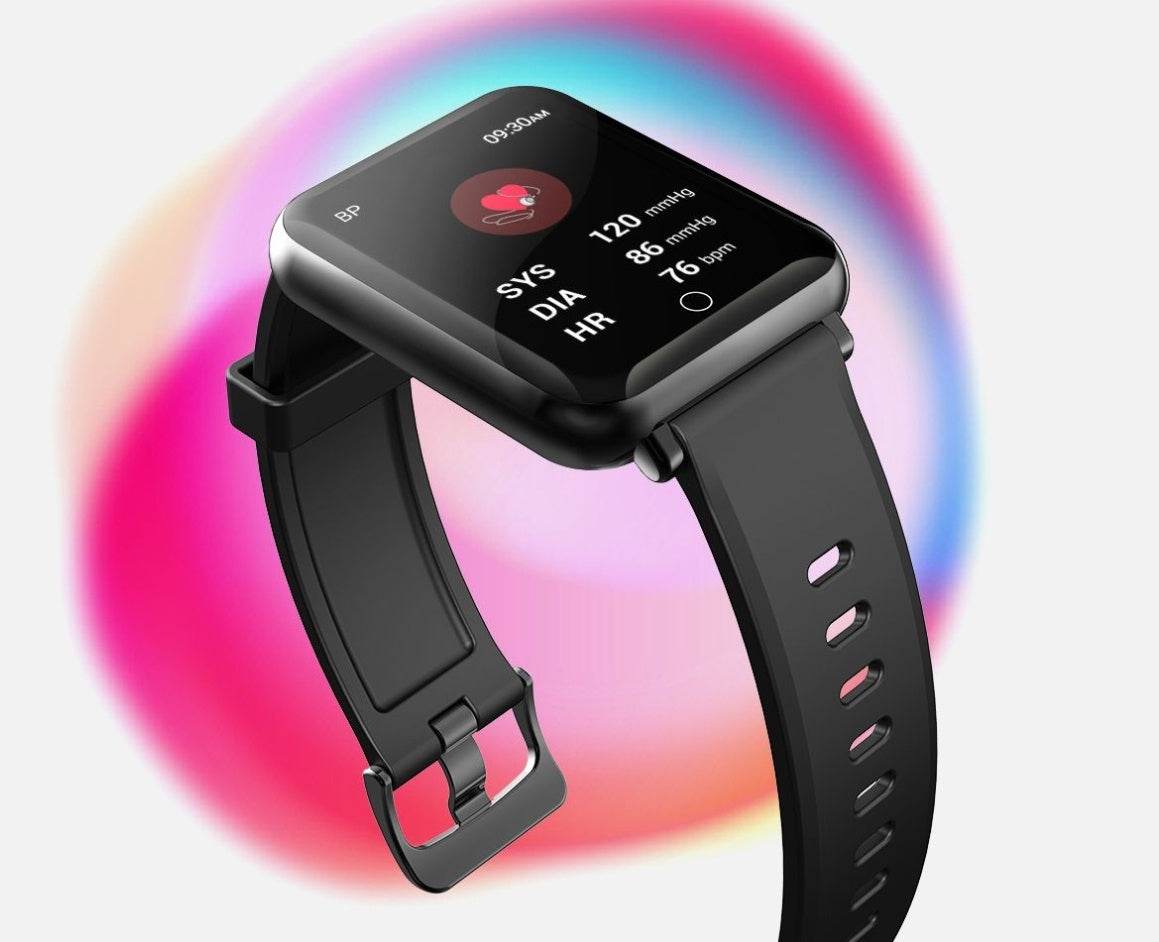 Glucose Blood Oxygen Health Monitoring Smart Watch – Multi-Sport, Black