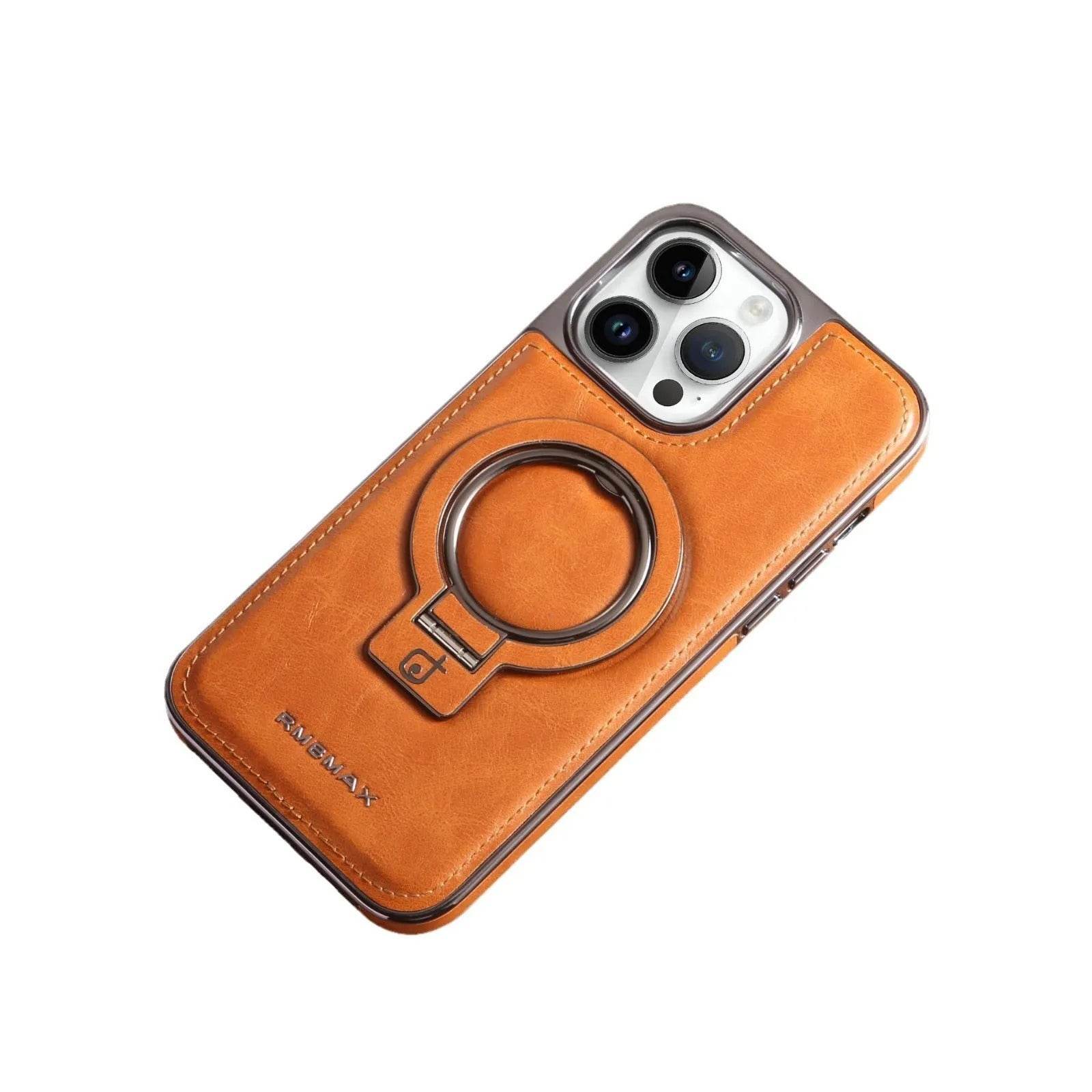 Luxury Magnetic Bracket Phone Case Business Drop-resistant Leather Case